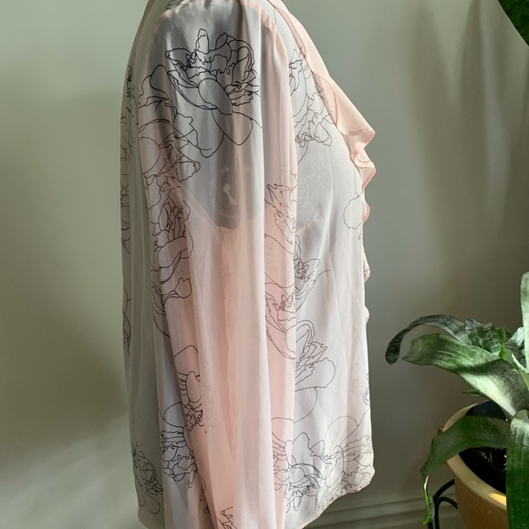 Michel Studio pink floral print blouse size 18 - Picture 3 of 7